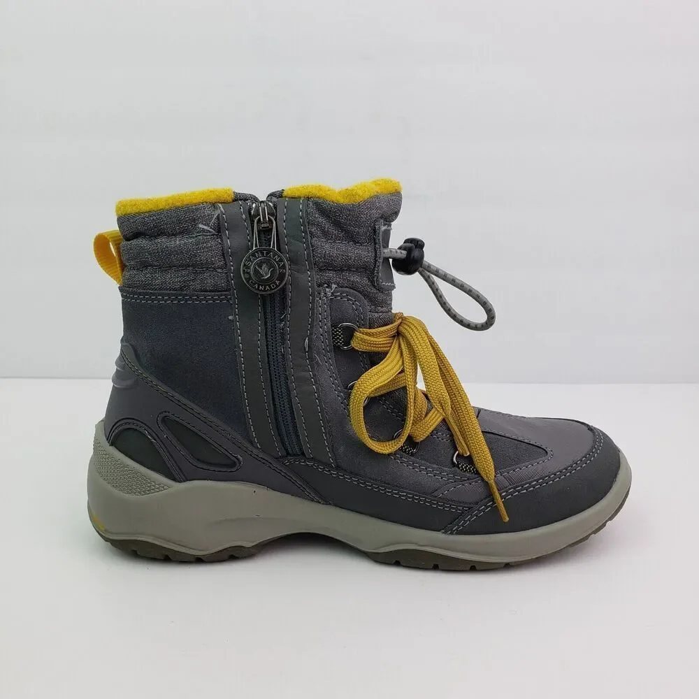 Santana Canada Torino Womens Size EU 38 US 8 Gray Yellow Warm Winter Boots
